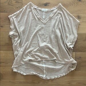 LAST CHANCE CJLA Striped V-Neck Women's Top